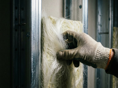 Pose de laine minérale