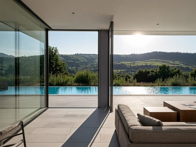 Baie vitrée coulissante elevante aluminium Fréjus