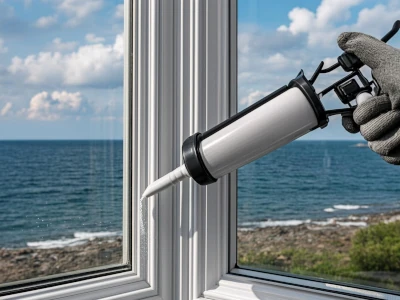 Joint étanchéité polyuréthane véranda bord de mer