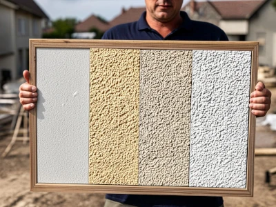 Échantillons enduit monocouche tyrolien chaux échantillon maçonnerie Fréjus