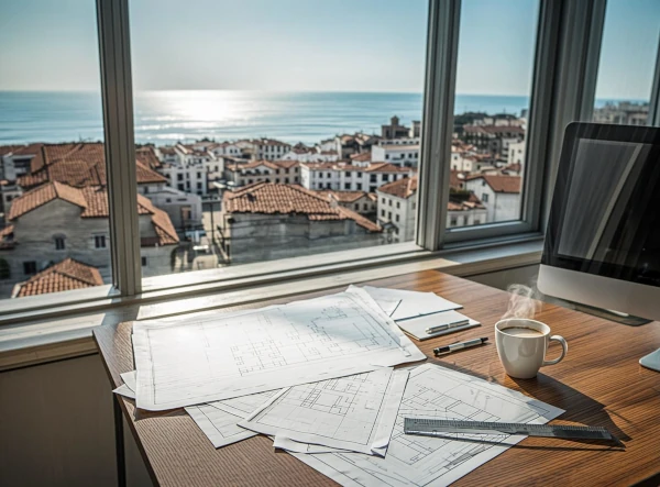 Fissure dalle béton extérieure due mauvais dressage sol Var