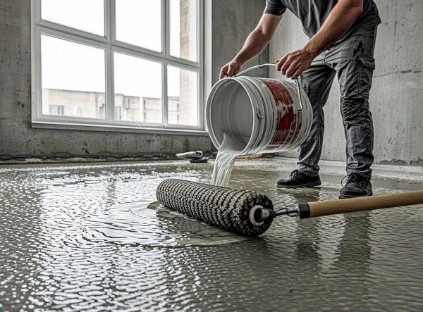 Ragréage sol béton lisse préparation parquet Var